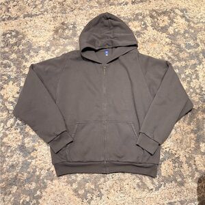 YEEZY GAP Zip-Up Hoodie in Charcoal